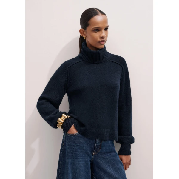 Me and Em Sunday Sweater + Snood – luxury British Blue in Me and Em exclusively at Luxury Shoes 