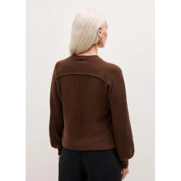 Me + Em Sunday Sweater + Snood – luxury British Brown in Me and Em exclusively at Luxury Shoes 