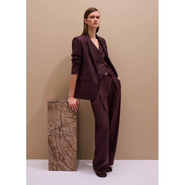Me and Em Tailored Vest – luxury British Red in Me and Em exclusively at Luxury Shoes 