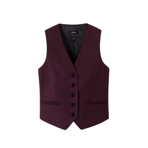 Me and Em Tailored Vest – luxury British Red in Me and Em exclusively at Luxury Shoes 