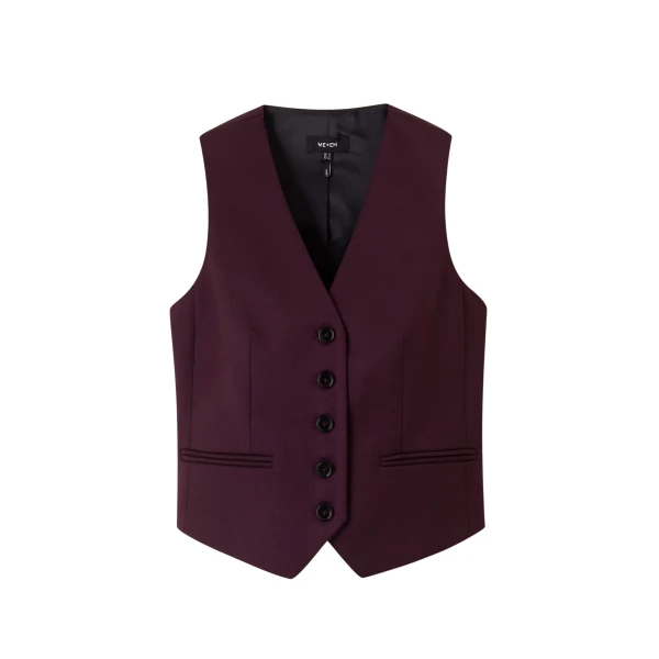 Me and Em Tailored Vest – luxury British Red in Me and Em exclusively at Luxury Shoes 
