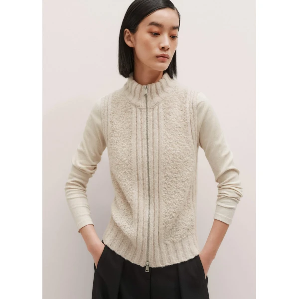 Me and Em Teddy Knit Vest – luxury British Ivory in Me and Em exclusively at Luxury Shoes 