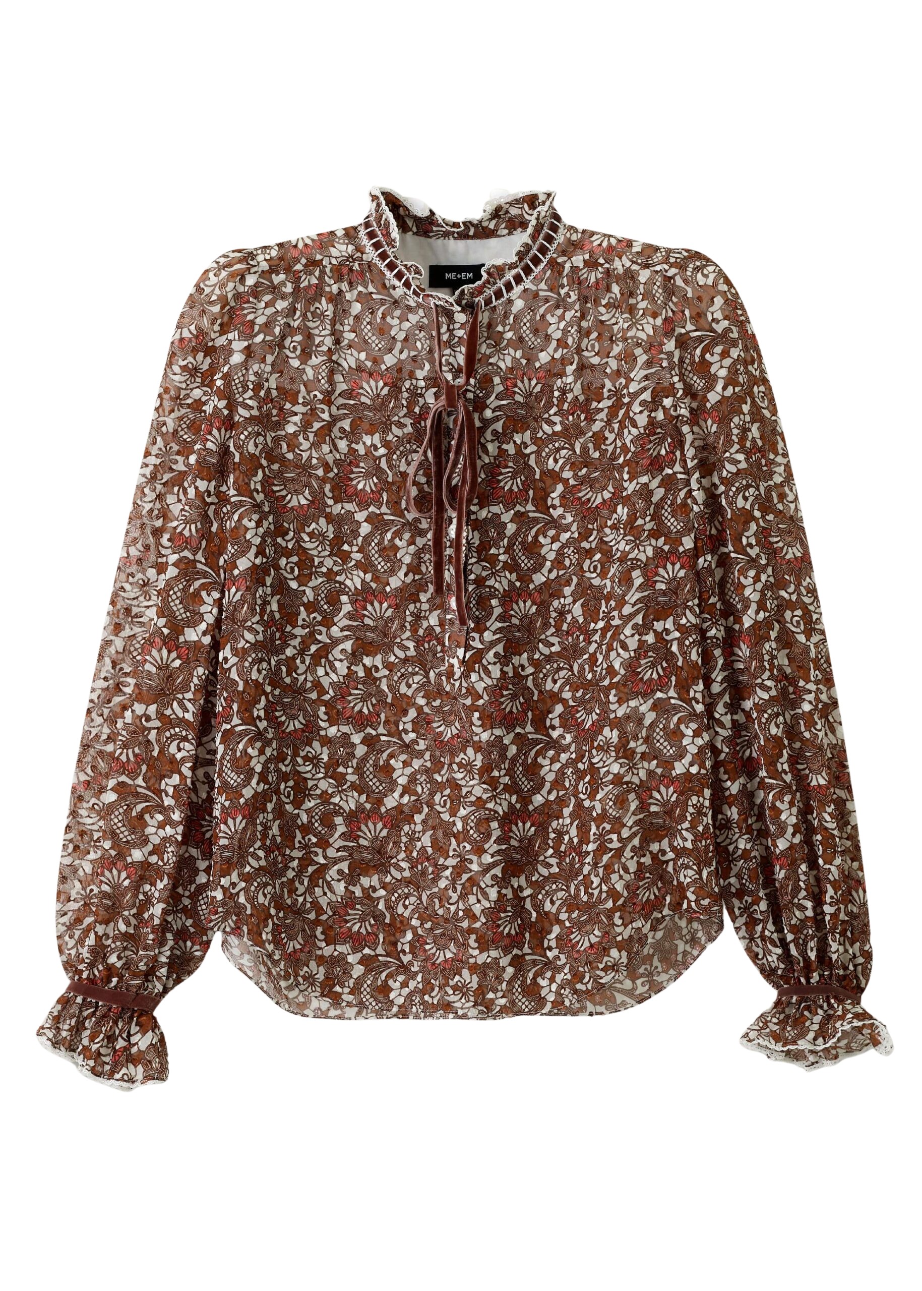 Me and Em Tonal Tie Blouse