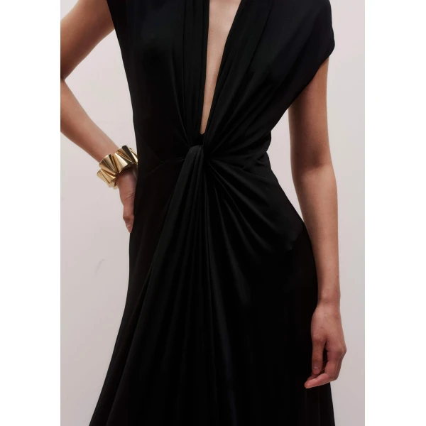 Me + Em Twist Front Maxi Dress – luxury British Black in Me and Em exclusively at Luxury Shoes 