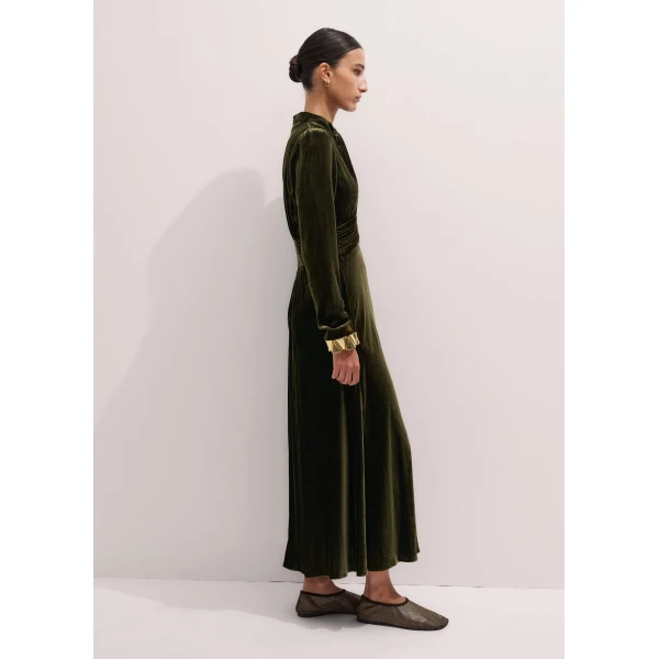 Me + Em Twist Neck Maxi Dress – luxury British Green in Me and Em exclusively at Luxury Shoes 