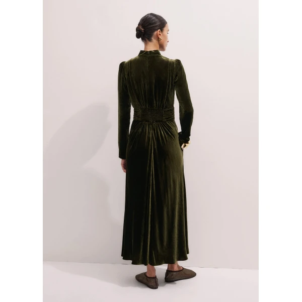 Me + Em Twist Neck Maxi Dress – luxury British Green in Me and Em exclusively at Luxury Shoes 