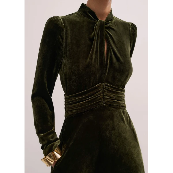Me + Em Twist Neck Maxi Dress – luxury British Green in Me and Em exclusively at Luxury Shoes 