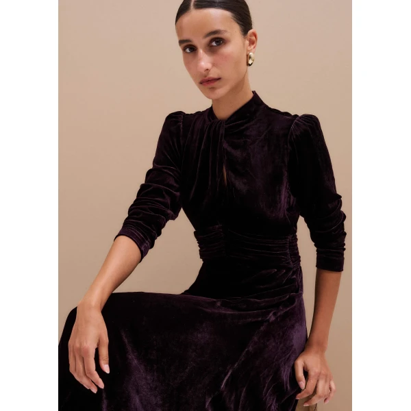 Me + Em Twist Neck Maxi Dress – luxury British Brown in Me and Em exclusively at Luxury Shoes 