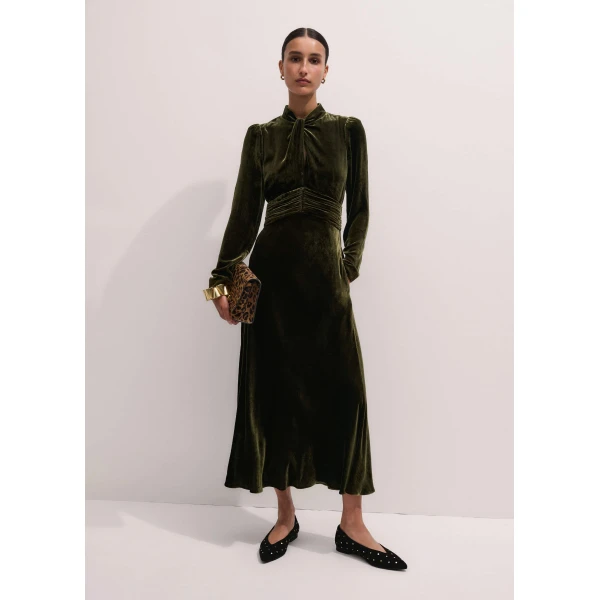 Me and Em Twist Neck Maxi Dress – luxury British Green in Me and Em exclusively at Luxury Shoes 