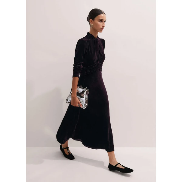 Me and Em Twist Neck Maxi Dress – luxury British Brown in Me and Em exclusively at Luxury Shoes 