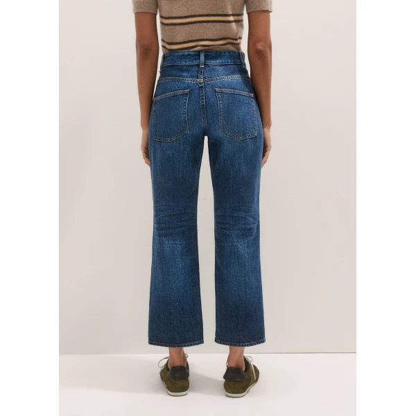 Me + Em Two-Tone Straight Crop Jean – luxury British Blue in Me and Em exclusively at Luxury Shoes 