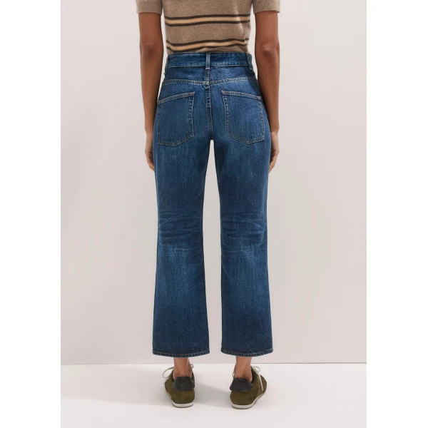 Me and Em Two-Tone Straight Crop Jean – luxury British Blue in Me and Em exclusively at Luxury Shoes 