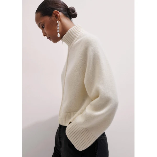Me and Em Two-Way Zip Jacket – luxury British Ivory in Me and Em exclusively at Luxury Shoes 