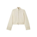 Me and Em Two-Way Zip Jacket – luxury British Ivory in Me and Em exclusively at Luxury Shoes 