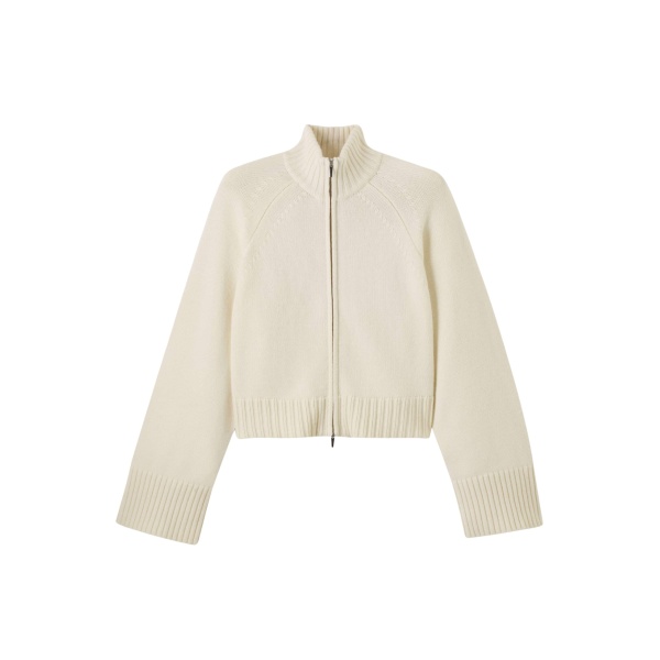 Me and Em Two-Way Zip Jacket – luxury British Ivory in Me and Em exclusively at Luxury Shoes 