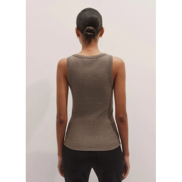 Me and Em Ultimate Crew Neck Tank – luxury British Brown in Me and Em exclusively at Luxury Shoes 