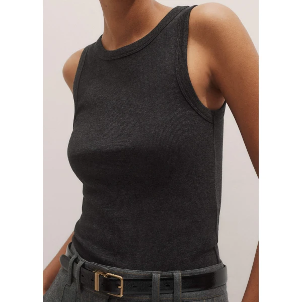 Me + Em Ultimate Crew Neck Tank – luxury British Gray in Me and Em exclusively at Luxury Shoes 
