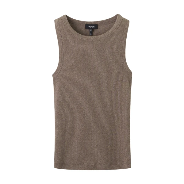 Me and Em Ultimate Crew Neck Tank – luxury British Brown in Me and Em exclusively at Luxury Shoes 