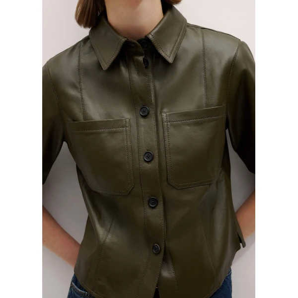 Me and Em Utility Shirt – luxury British Green in Me and Em exclusively at Luxury Shoes 