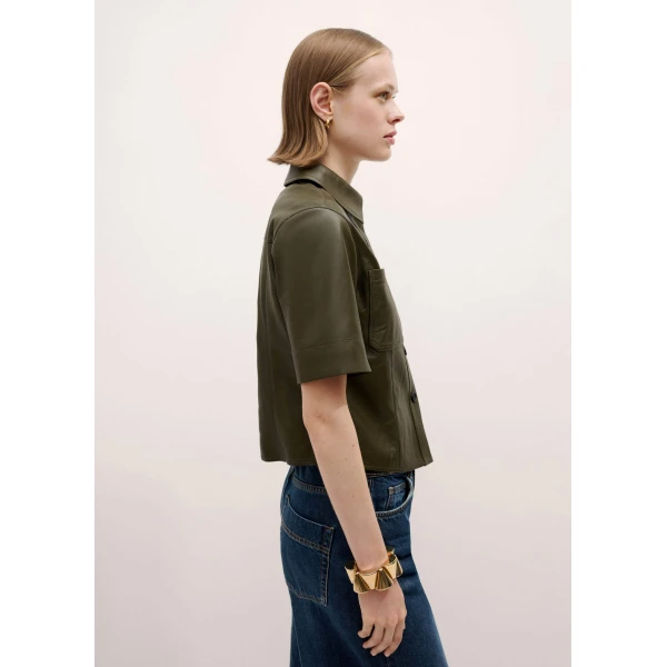 Me + Em Utility Shirt – luxury British Green in Me and Em exclusively at Luxury Shoes 