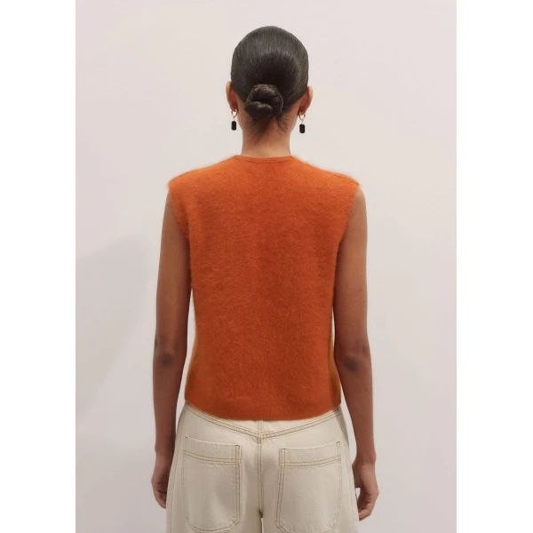 Me and Em V-Neck Straight Vest – luxury British Orange in Me and Em exclusively at Luxury Shoes 