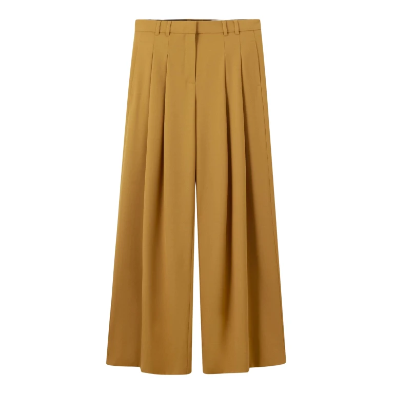 Me and Em Wide-Leg Pleat Pant – luxury British Yellow in Me and Em exclusively at Luxury Shoes 