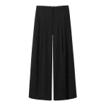 Me and Em Wide-Leg Pleat Pant – luxury British Black in Me and Em exclusively at Luxury Shoes 