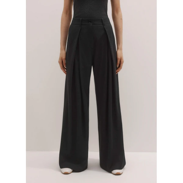 Me + Em Wide-Leg Trouser – luxury British Black in Me and Em exclusively at Luxury Shoes 