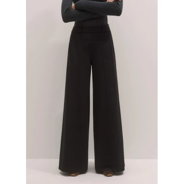 Me + Em Wide-Leg Trouser – luxury British Black in Me and Em exclusively at Luxury Shoes 