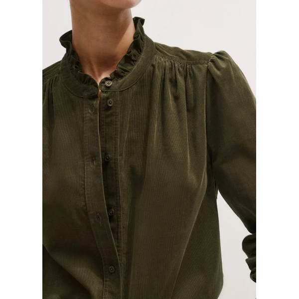 Me and Em Winter Blouse – luxury British Green in Me and Em exclusively at Luxury Shoes 