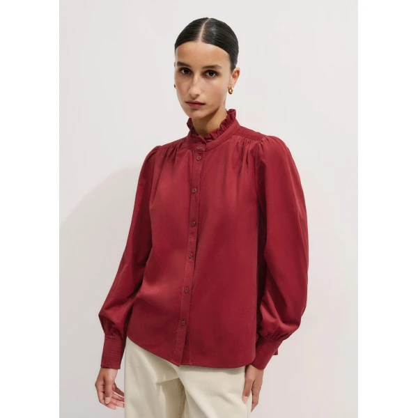 Me and Em Winter Blouse – luxury British Red in Me and Em exclusively at Luxury Shoes 