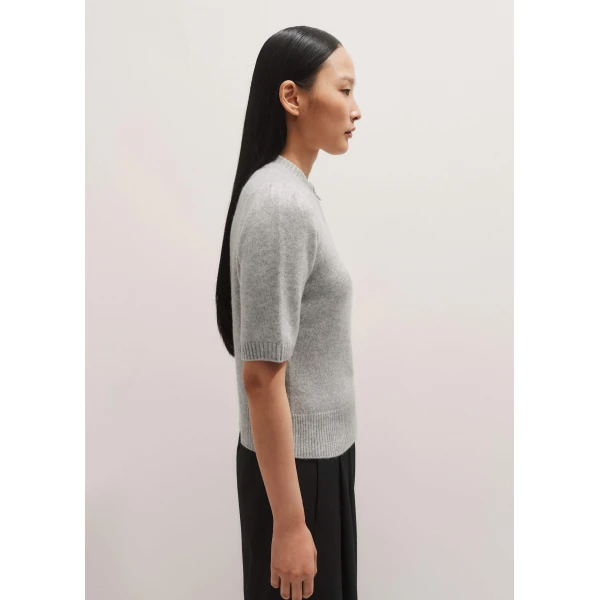 Me and Em Zip Neck Knit Tee – luxury British Gray in Me and Em exclusively at Luxury Shoes 
