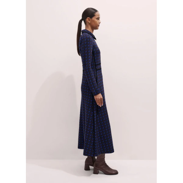 Me + Em Zip Neck Maxi Dress – luxury British Blue in Me and Em exclusively at Luxury Shoes 