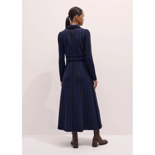 Me and Em Zip Neck Maxi Dress – luxury British Blue in Me and Em exclusively at Luxury Shoes 