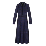 Me and Em Zip Neck Maxi Dress – luxury British Blue in Me and Em exclusively at Luxury Shoes 
