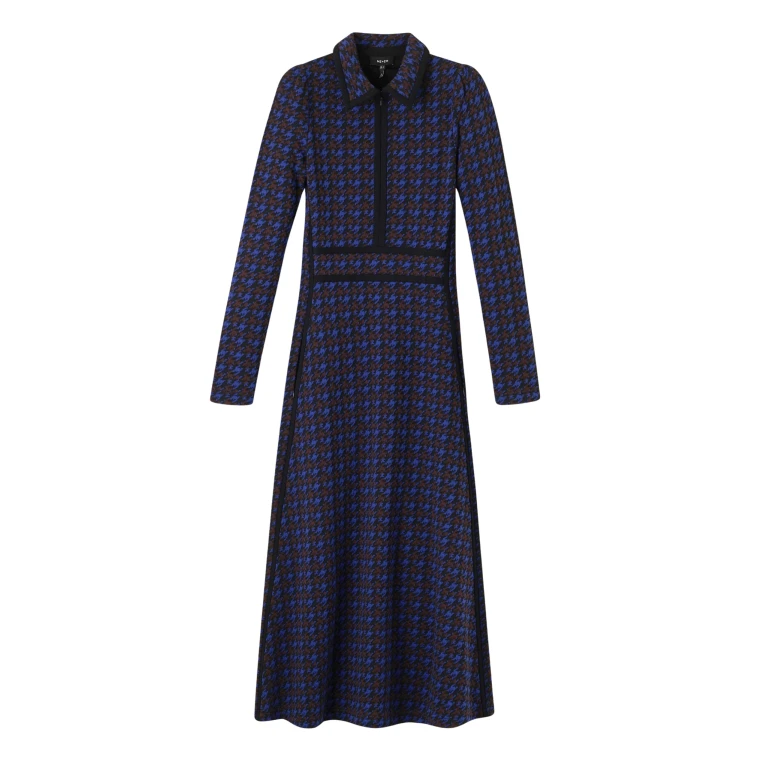Me and Em Zip Neck Maxi Dress – luxury British Blue in Me and Em exclusively at Luxury Shoes 
