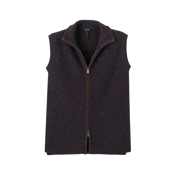 Me and Em Zip Sweater Vest – luxury British Brown in Me and Em exclusively at Luxury Shoes 