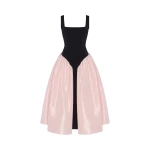 Milla Black corset dress on straps with a glossy pink midi skirt | Ready to Wear 2025 Collection Luxury Shoes Elevate your elegance in this Milla Dresses from the 2025 resort wear edit