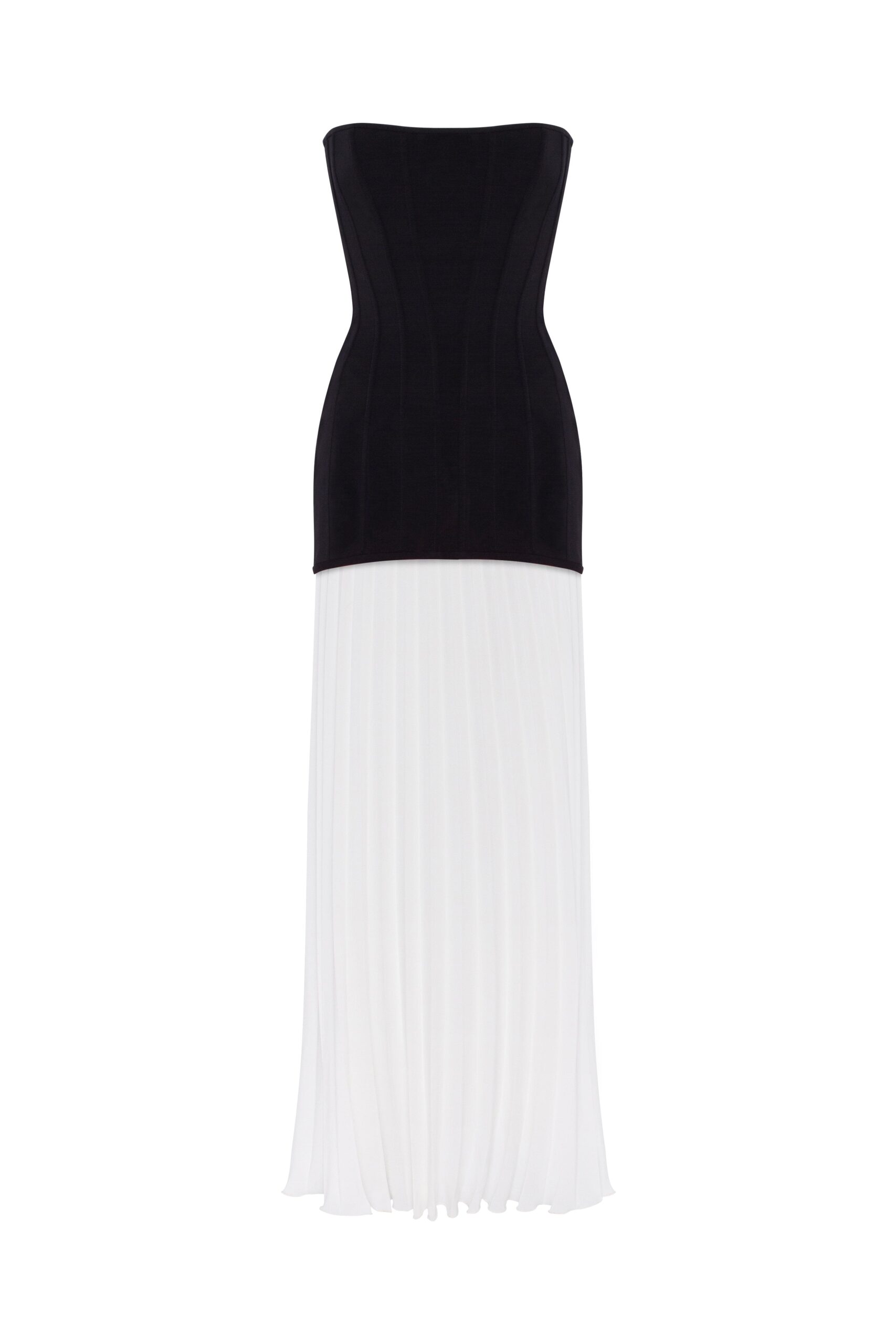 Milla Black&White dress with a pleated skirt Elevate your elegance in this Milla Dresses from the 2025 resort wear edit