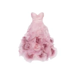 Milla Dramatic flowered organza midi dress in misty rose Elevate your elegance in this Milla Dresses from the 2025 resort wear edit