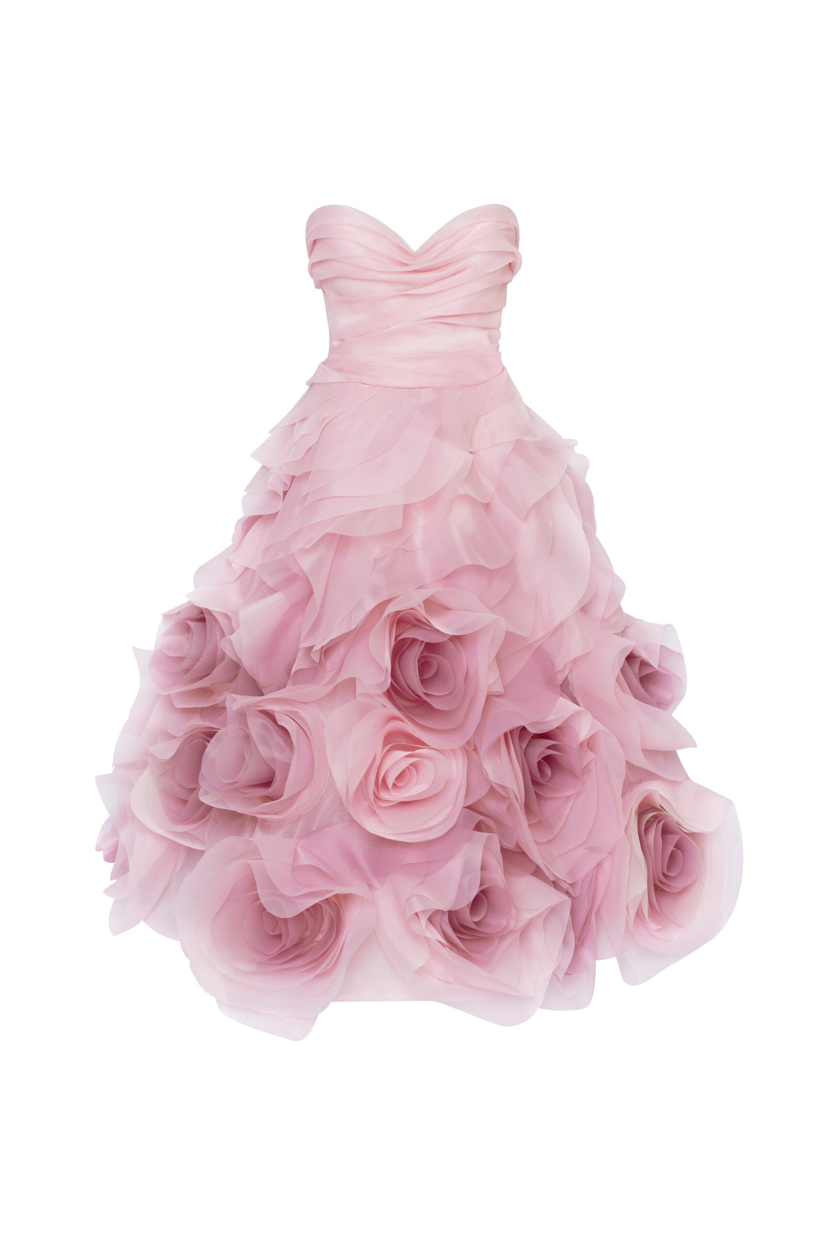 Milla Dramatic flowered organza midi dress in misty rose Elevate your elegance in this Milla Dresses from the 2025 resort wear edit
