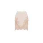 Milla Fitted beige mini skirt adorned with lace Elevate your elegance in this Milla Skirts from the 2025 resort wear edit