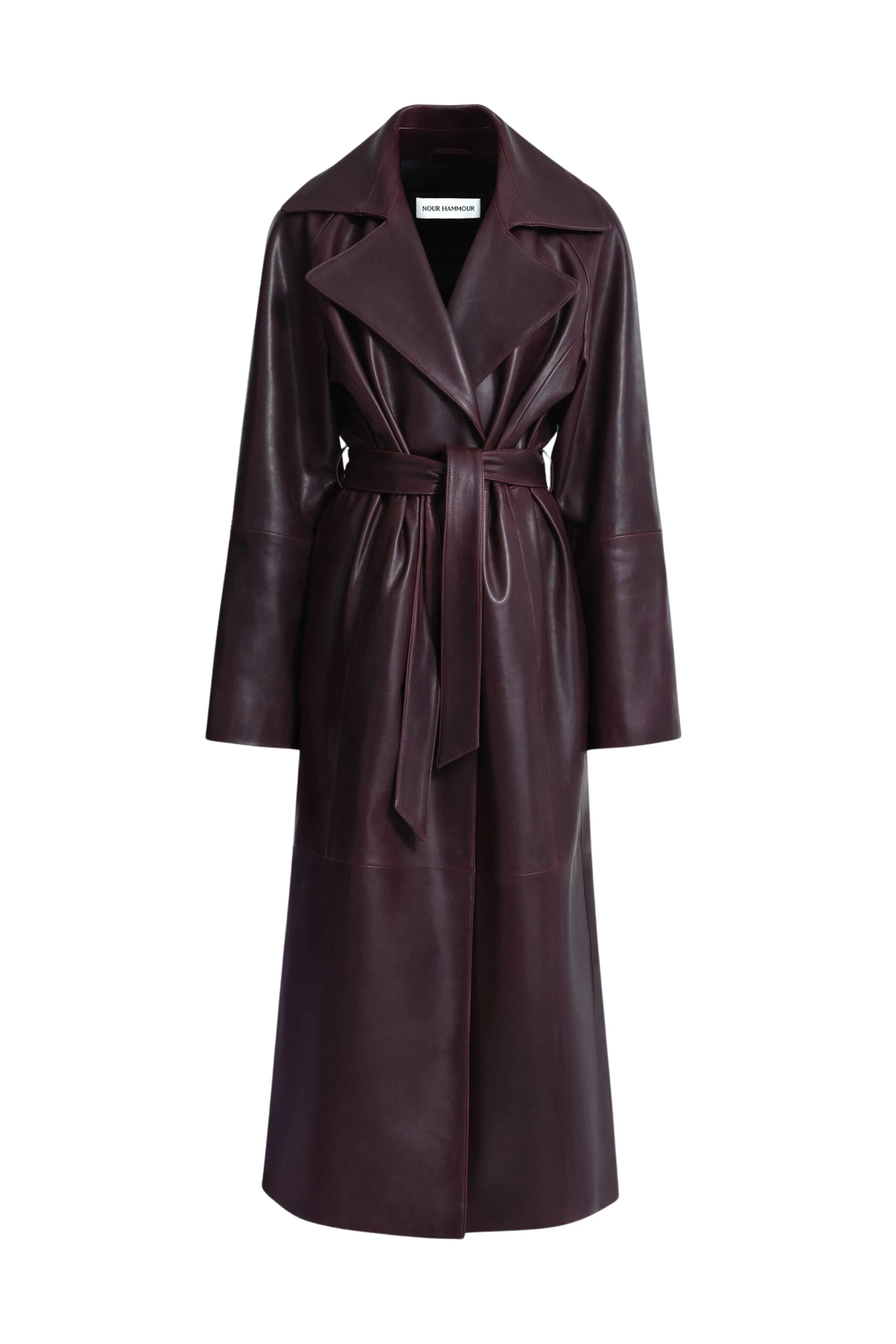 Nour-Hammour-Althea-Belted-Leather-Coat-scaled16091_nobg Nour Hammour Coats luxury Clothing from Luxury Handbags Marketplace