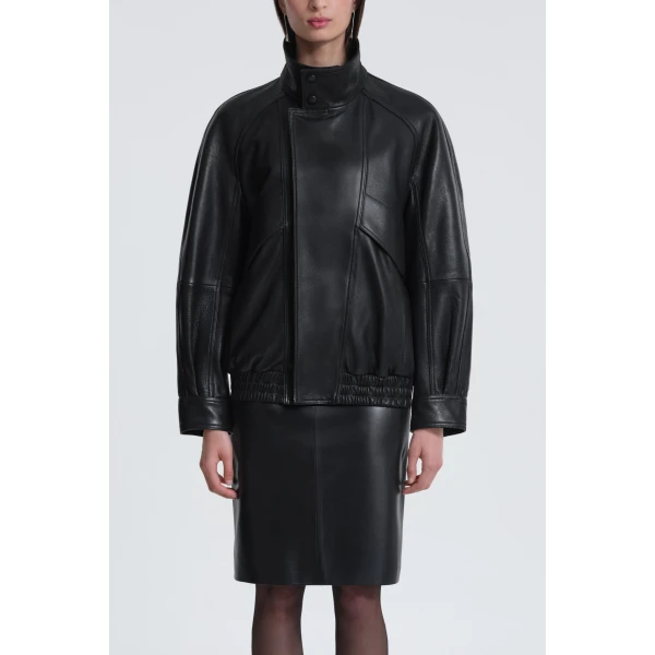 Nour Hammour Jackets Color | Ariste Fluid Leather Jacket luxury leather Jackets from Luxury Shoes 