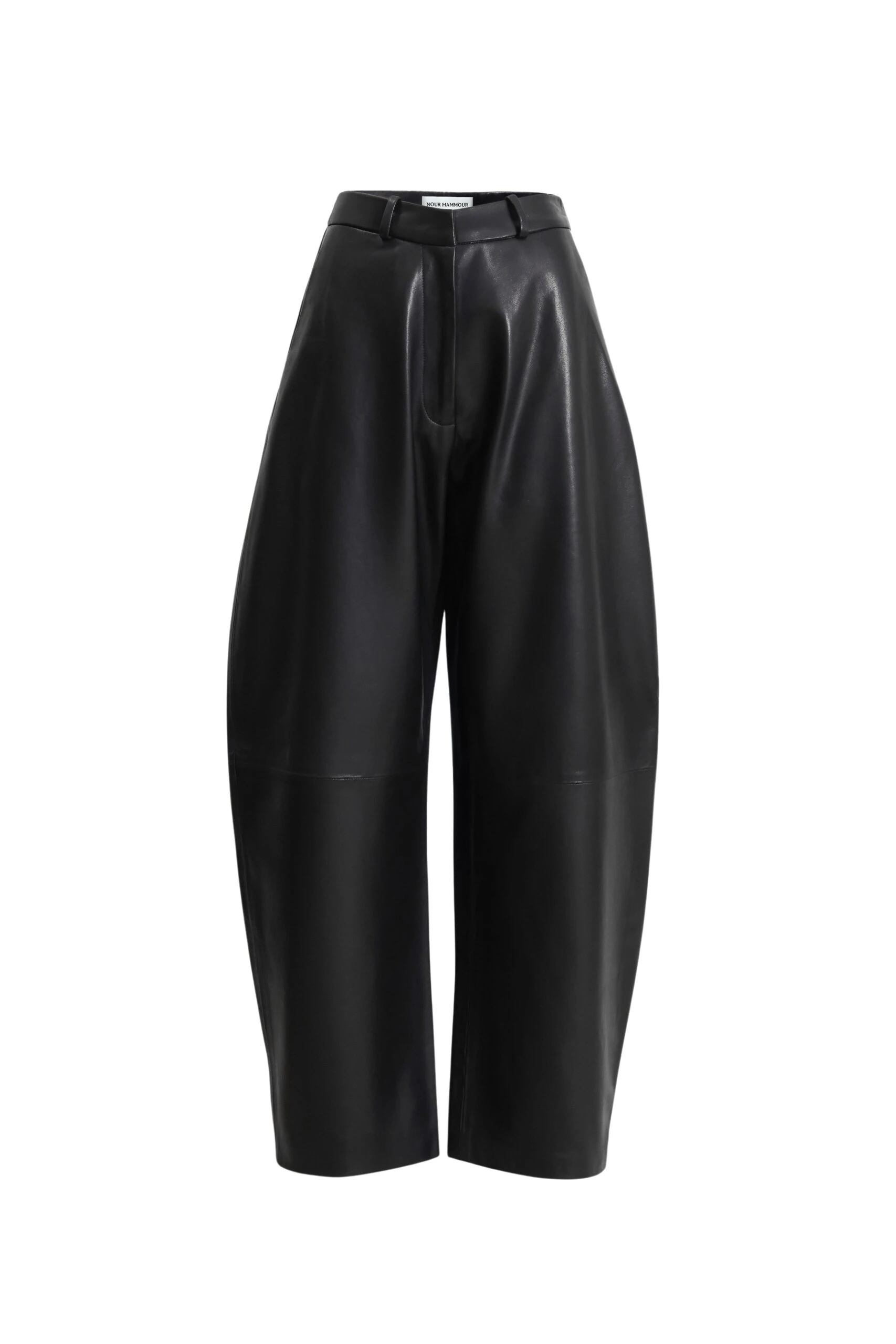 Nour-Hammour-Barrel-Pants-Softly-Sculpted-Leather-Pants-scaled66658_nobg Nour Hammour Pants luxury Clothing from Luxury Handbags Marketplace