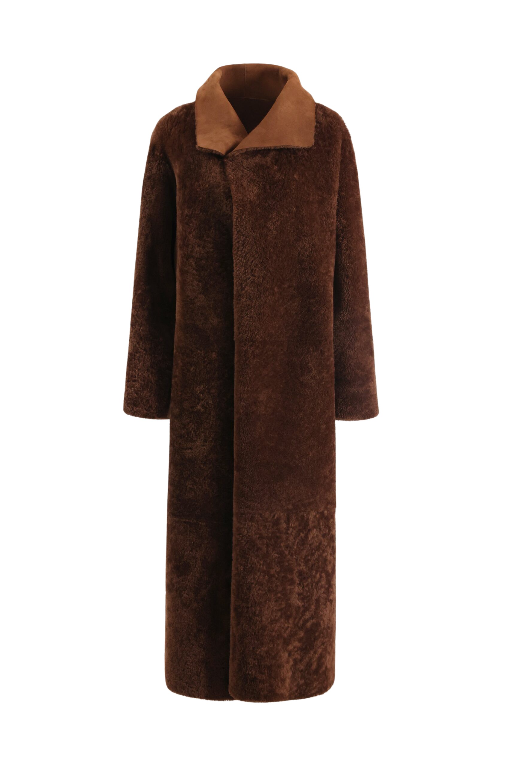 Nour Hammour Birthday Coat Draped Shearling Coat