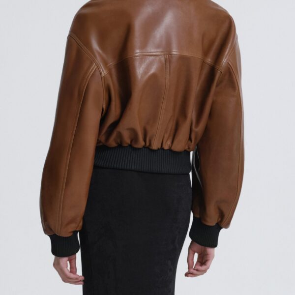 Nour Hammour Briar Cropped Bomber Jacket, view 5