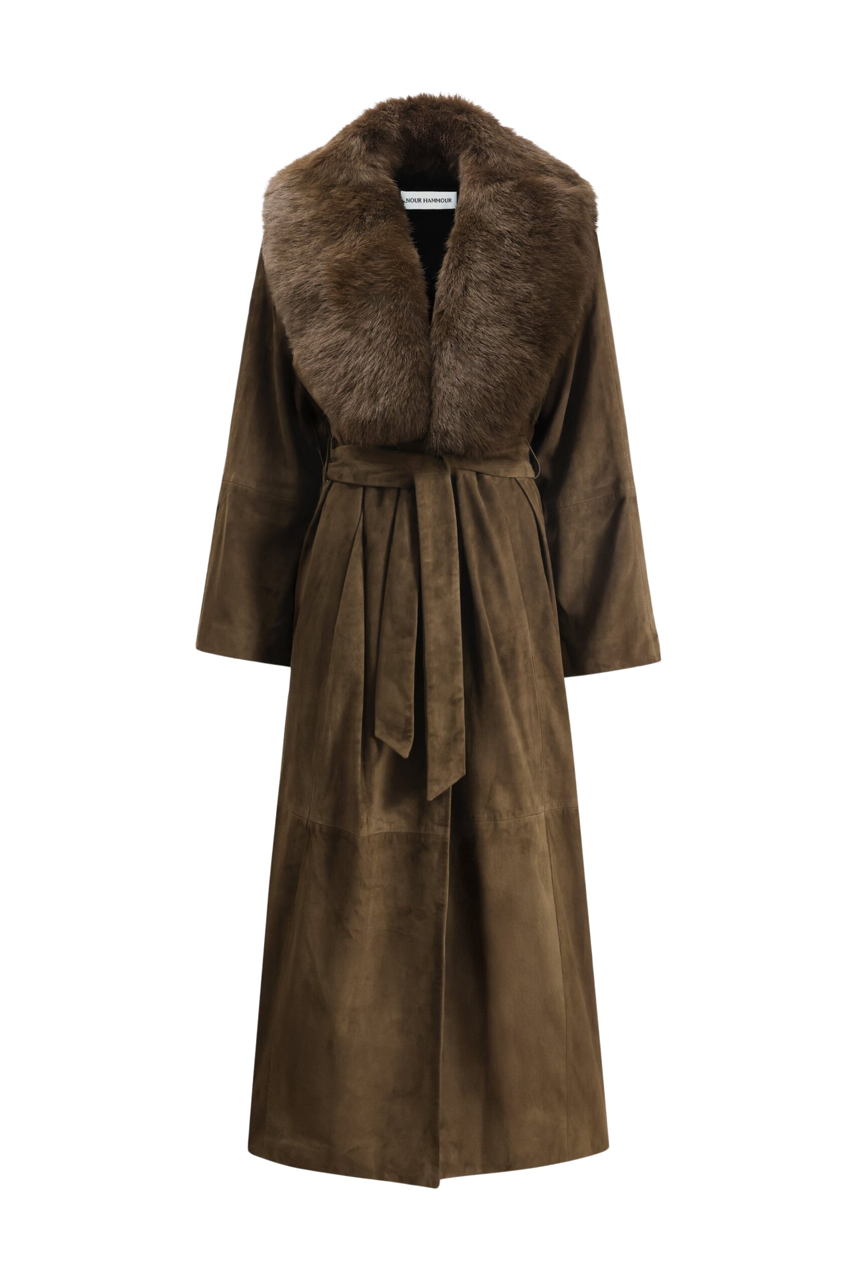 Nour Hammour Briona Luxurious Suede Coat