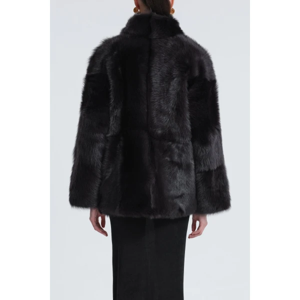Nour Hammour Coats Color | Carolyn Everyday Shearling Midi Coat luxury leather Coats from Luxury Shoes 