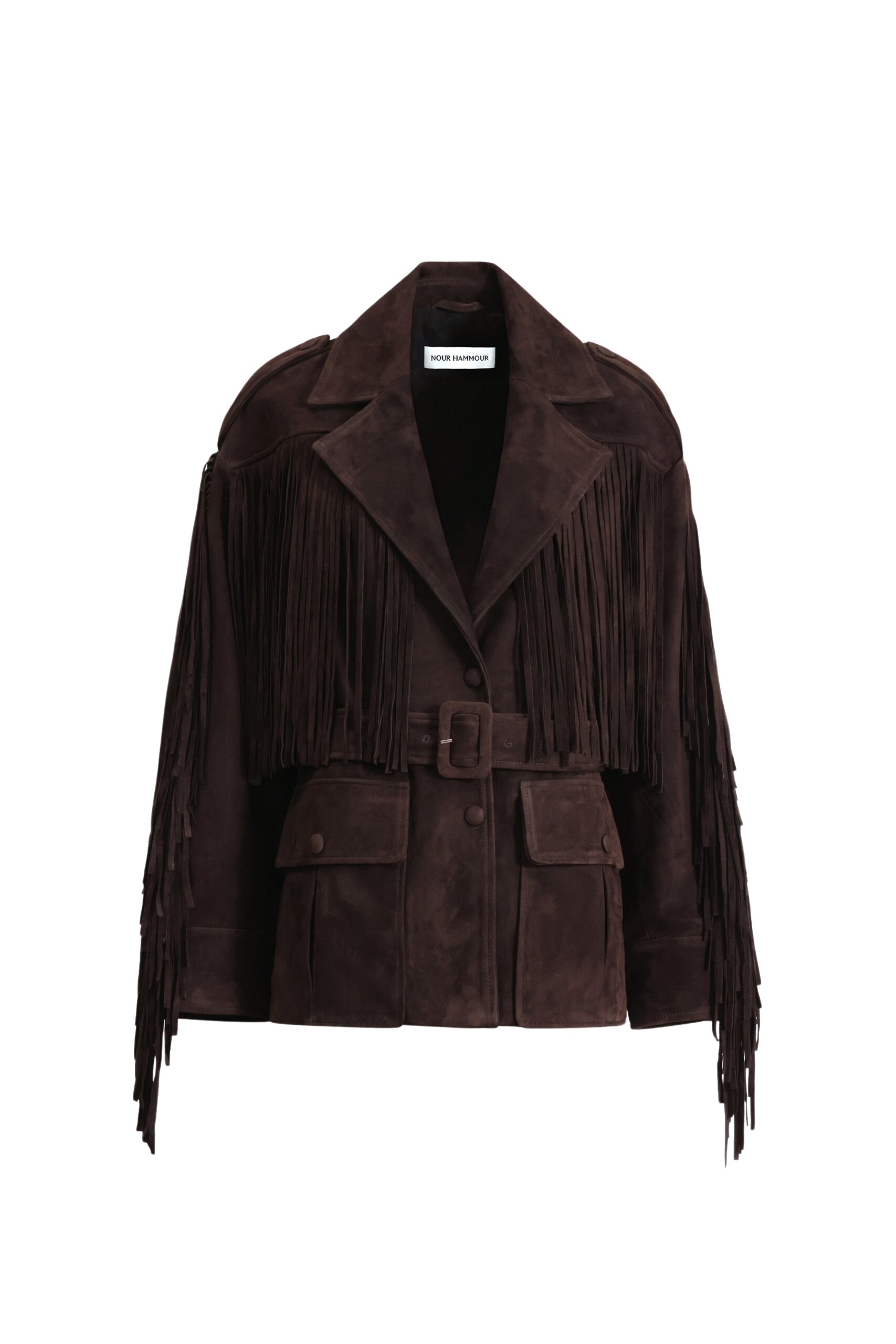 Nour Hammour Cassidy Suede Fringe Jacket
